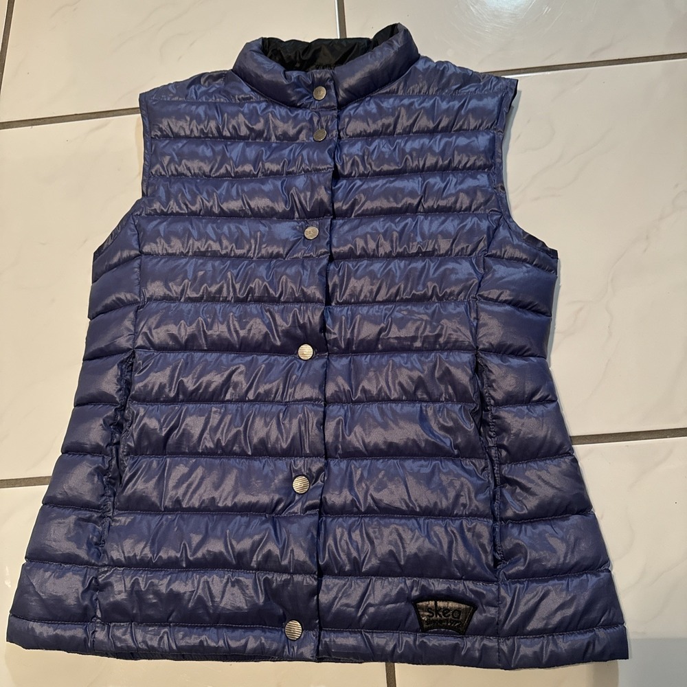 Skea Metallic Purple Toned Goose Down Women's Puffer / Ski Vest Sz 8 Winter
